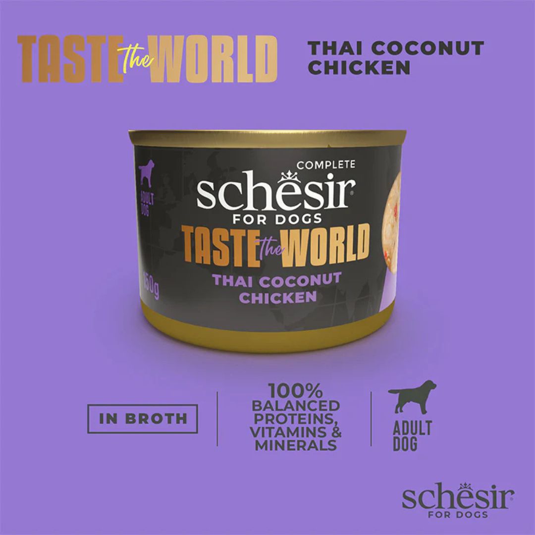 Schesir Dog Wet Food Taste the World Thai Coconut Chicken 150G