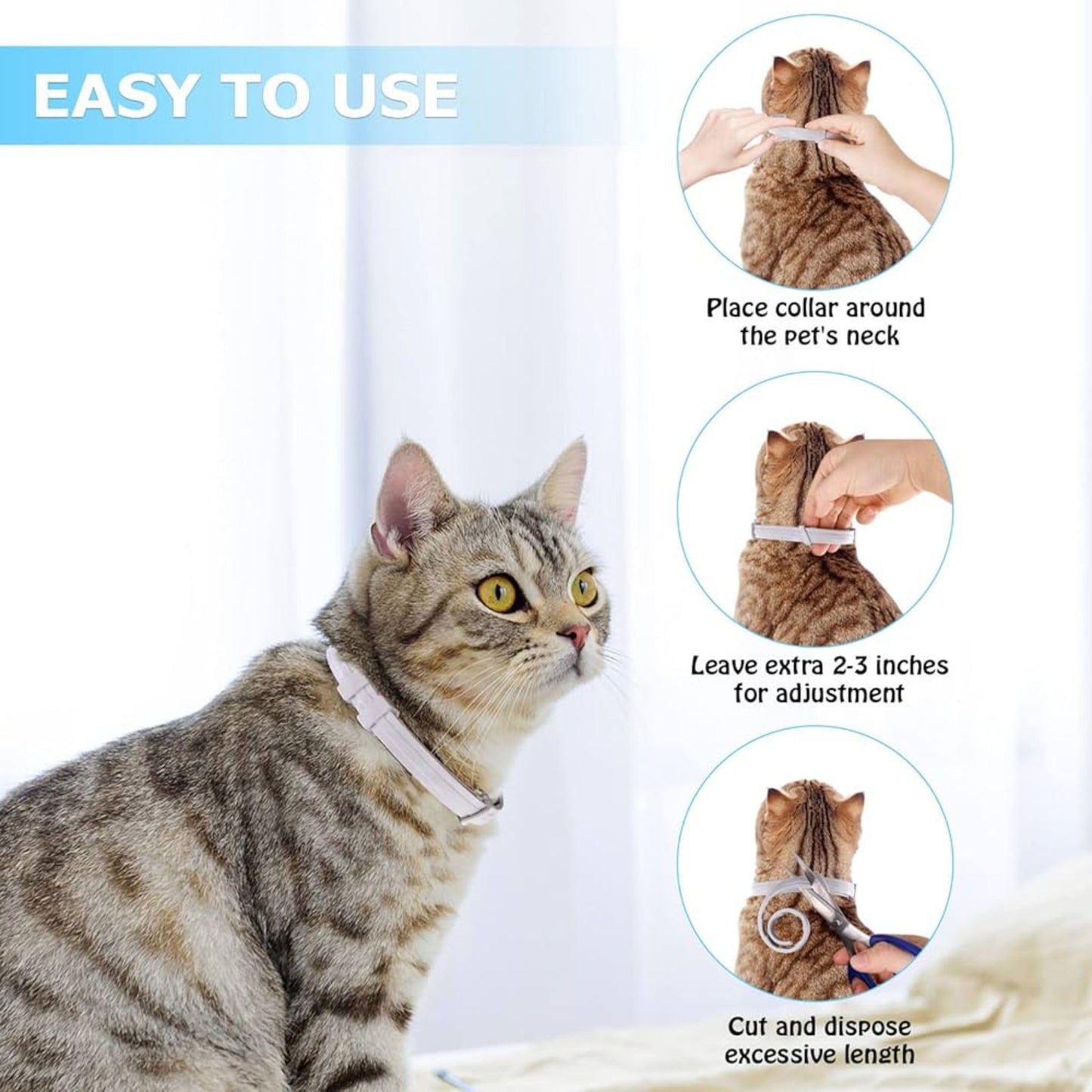 Duvo+ Flea & Tick Collar for Cats – 38cm Anti-Parasite