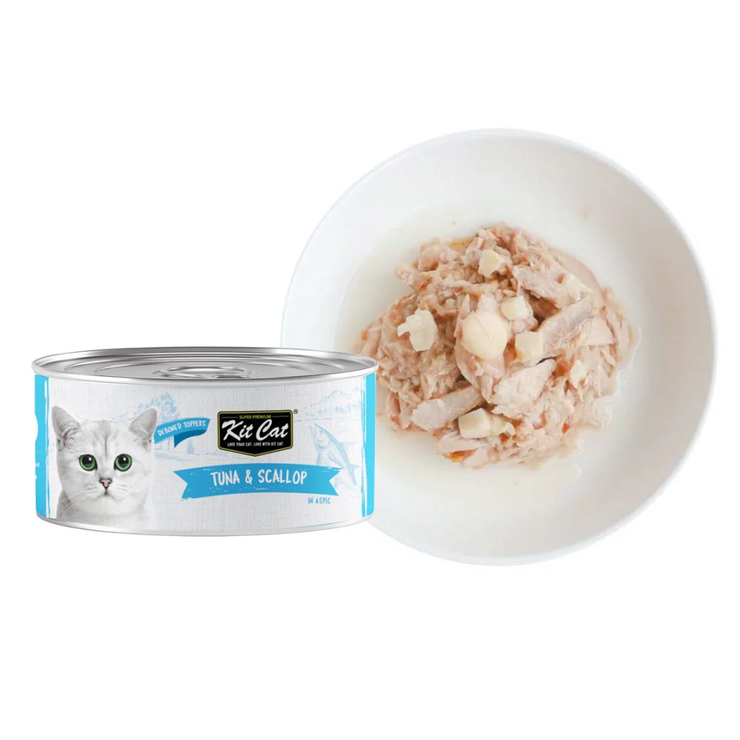 Kit Cat Tin ‚Tuna & Scallop Wet Food for Cats 80g