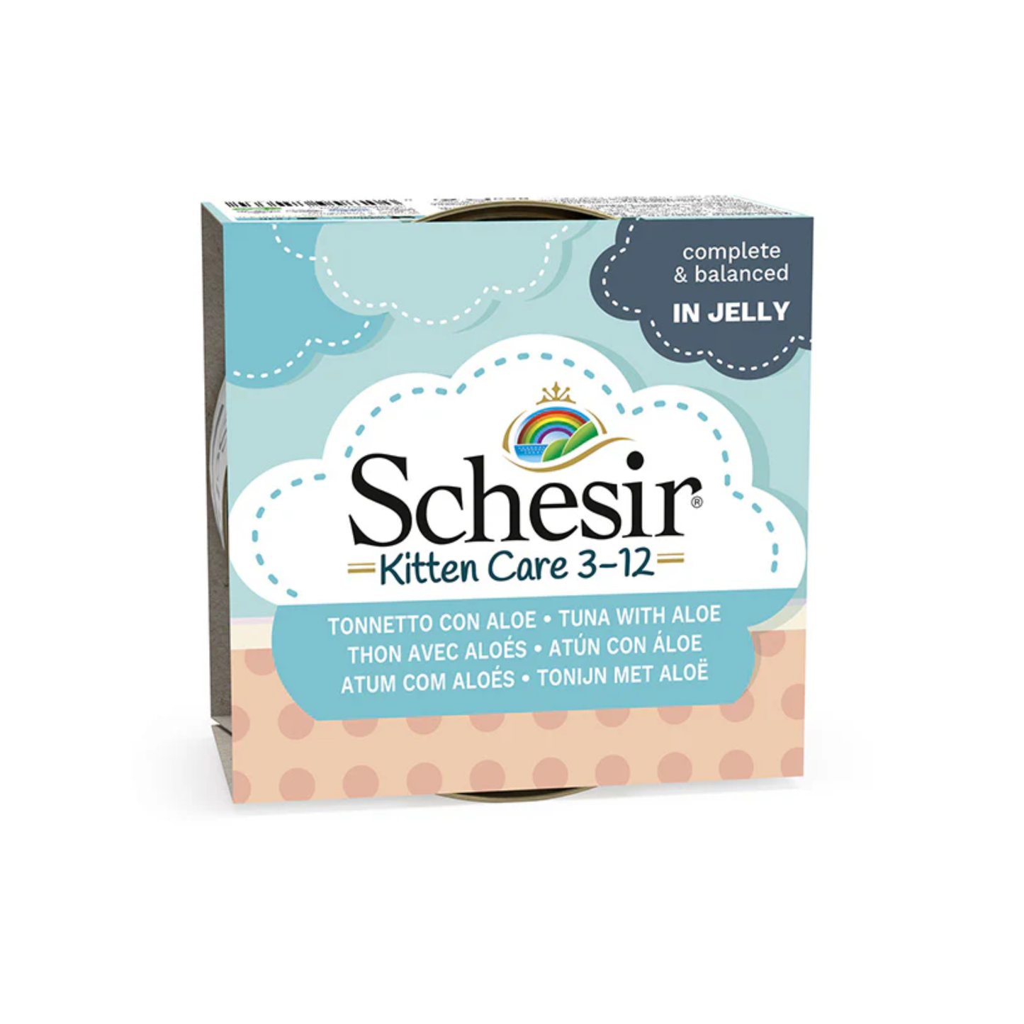 Schesir Kitten Care- Can In Jelly 3-12 Tuna With Aloe Wet Food - 85g