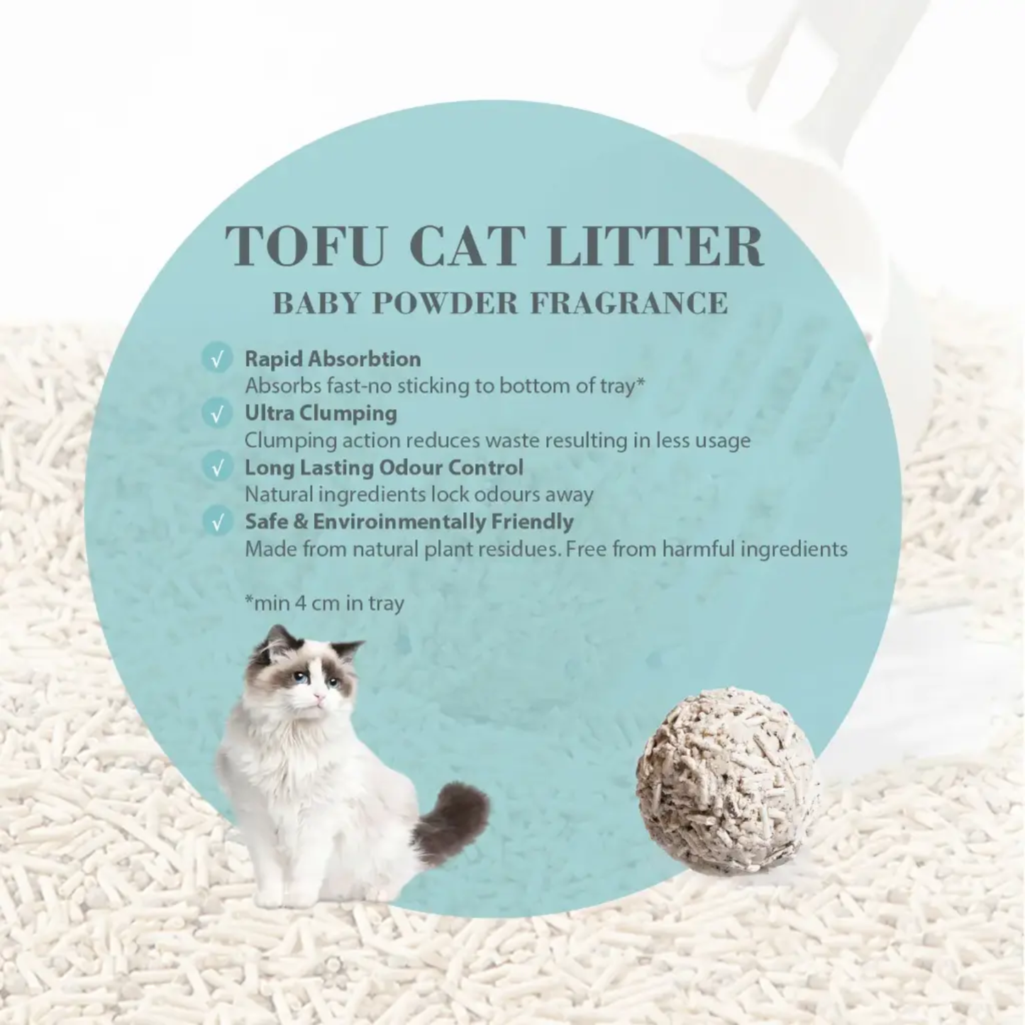 Bioline Tofu Cat Litter Scoop Strawberry - 7L