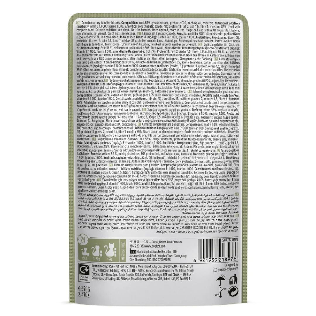 Cat Fest Duck Mousse for Kittens Soft Wet Cat Food