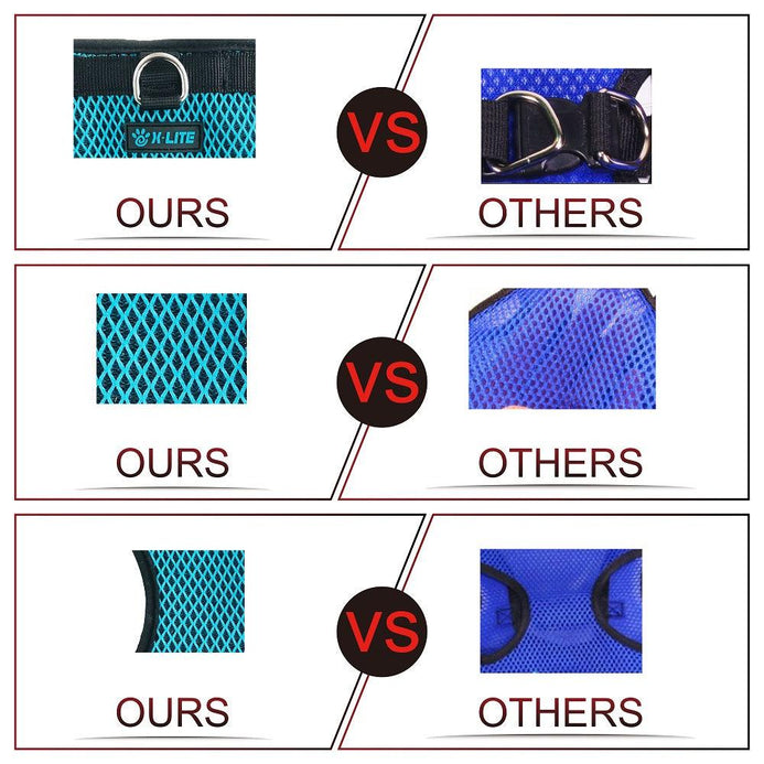 Doco® Front Range Diamante Mesh X- Lite Dog Harness (Dca318)Color: Blue, Sizes: M
