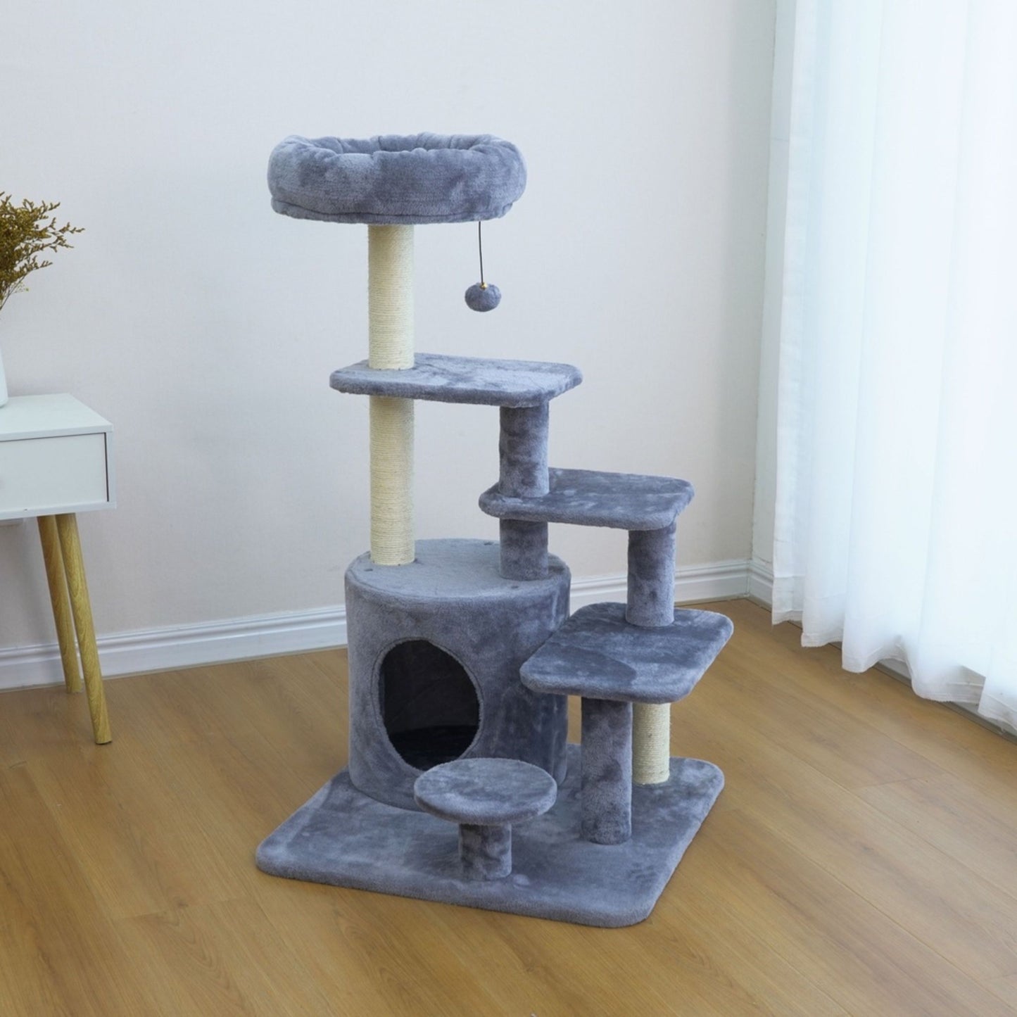 Catry Cat Tower With Scratcher - 59x59x101Cm