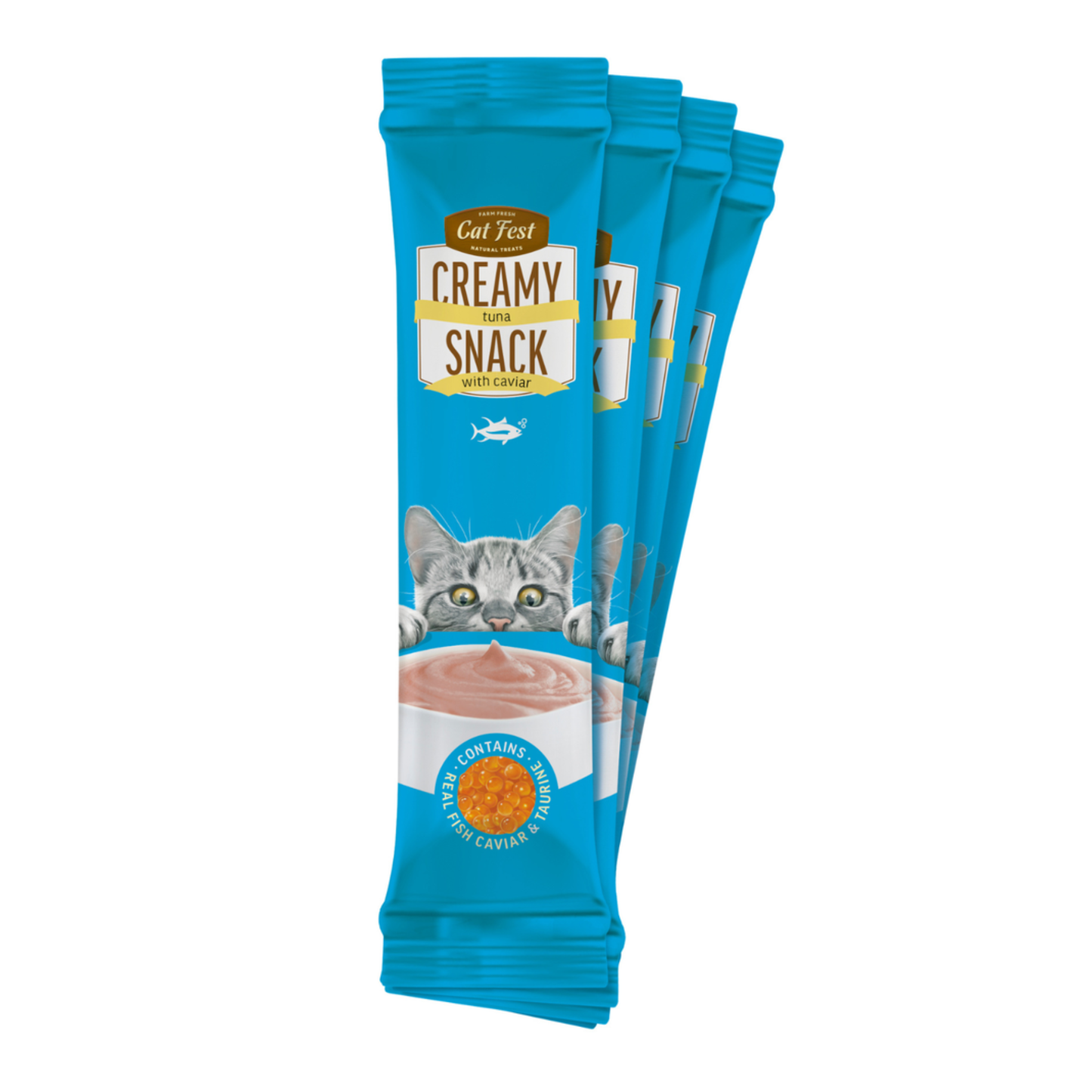 Cat Fest Creamy Snacks- Tuna With Caviar - 4x10g