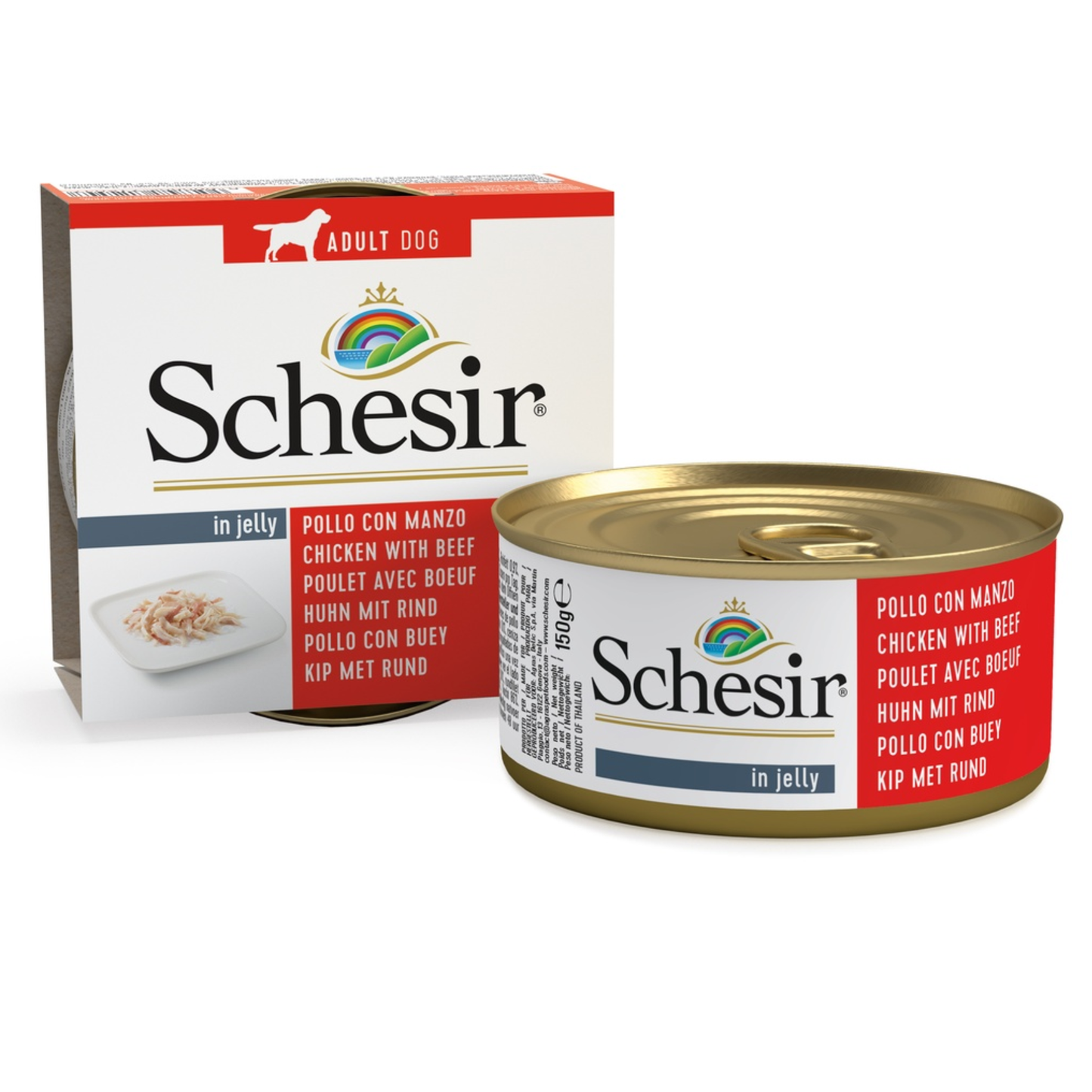 Schesir Dog Wet Food Chicken Fillets With Beef - 150G