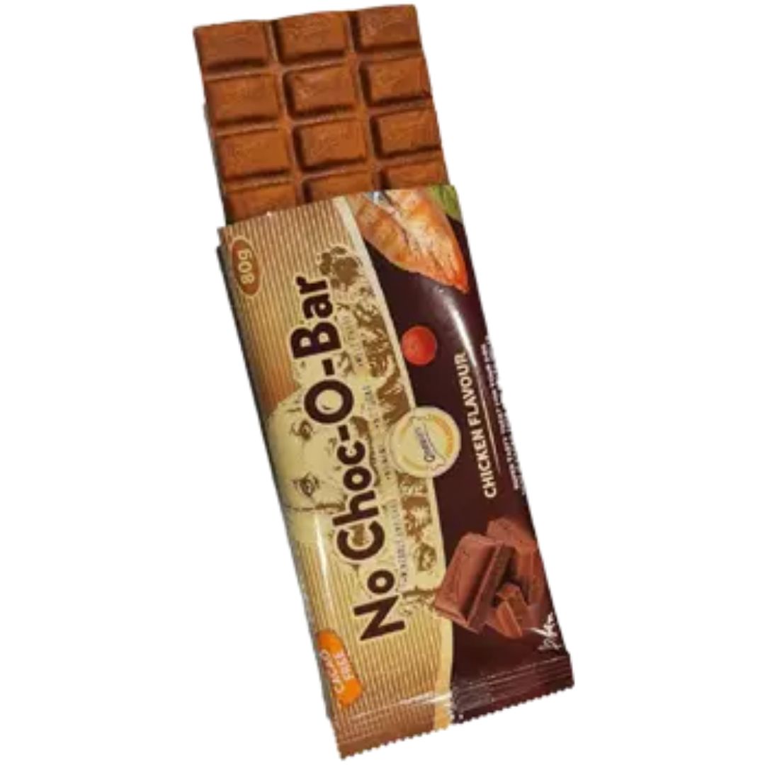 Gnawlers No Choc-O-Bar – Chicken Flavor Dog Treat 80g (Cacao-Free)