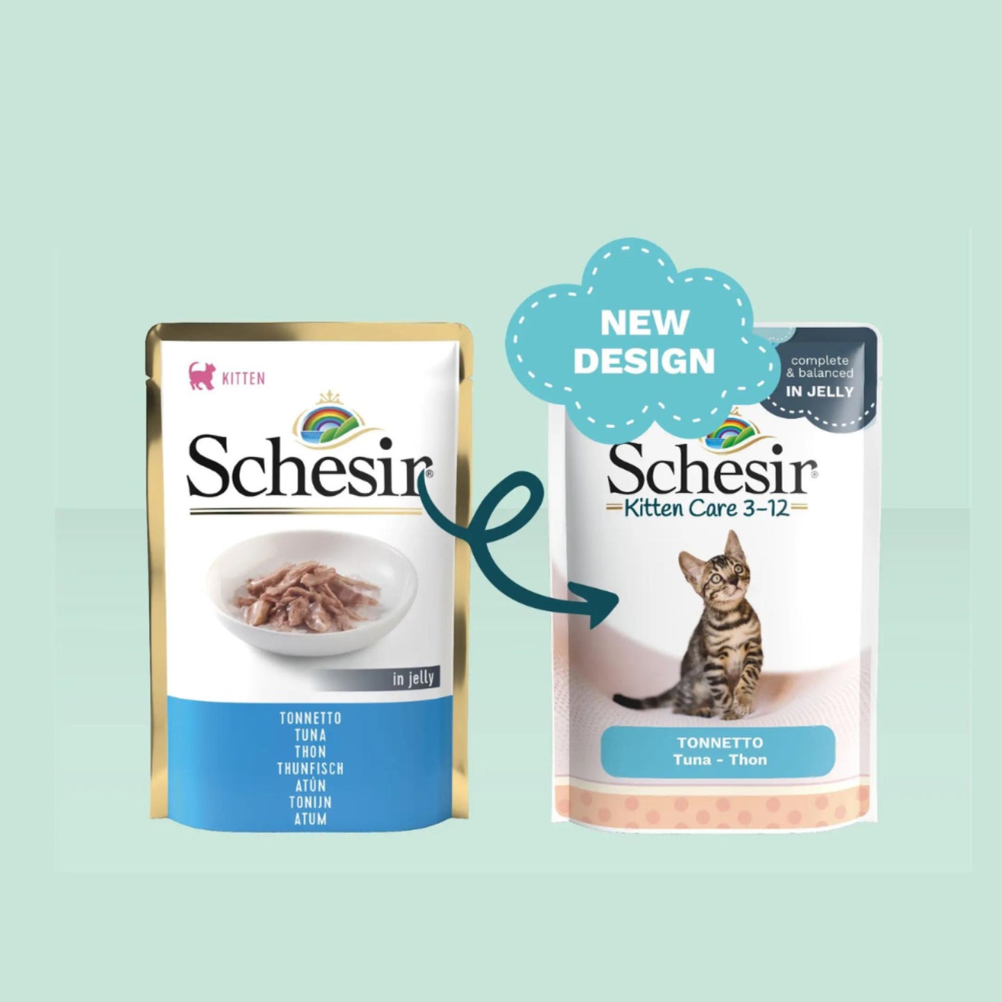 Schesir Kitten Jelly Pouch Tuna Wet Food 85G