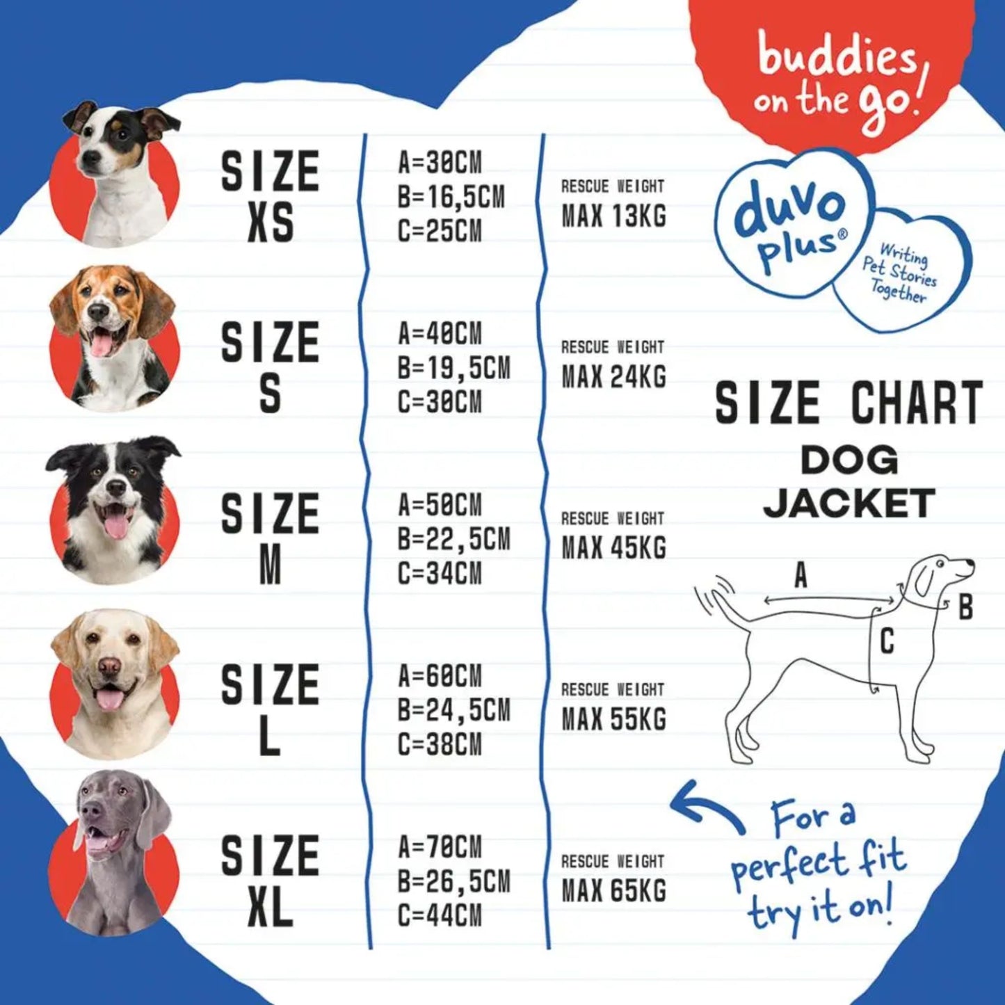 Duvo+ Dog Life Jacket Hi Vis Marine - XS