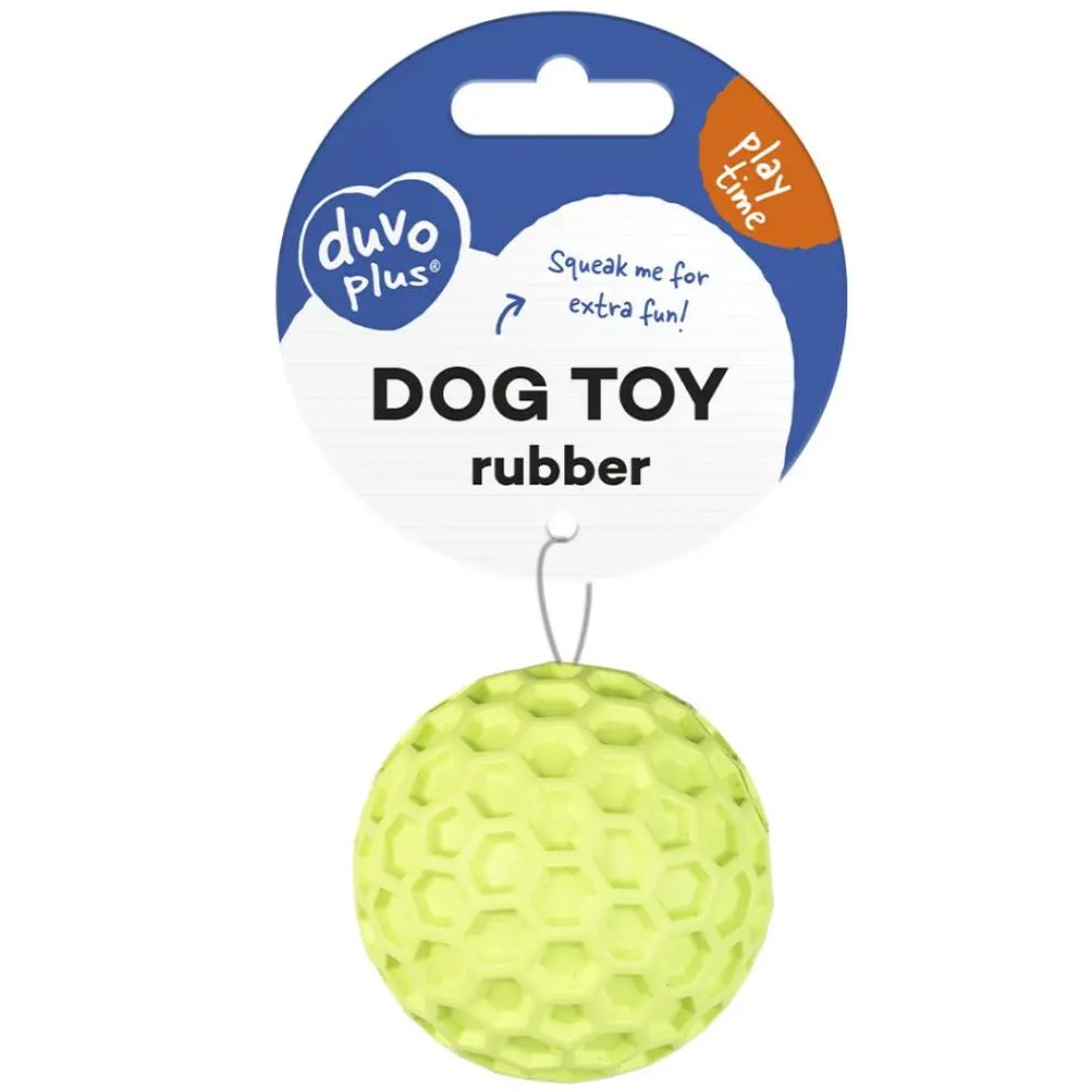 Duvo+ Rubber Hexagon Dispenser Ball Dog Toy Green