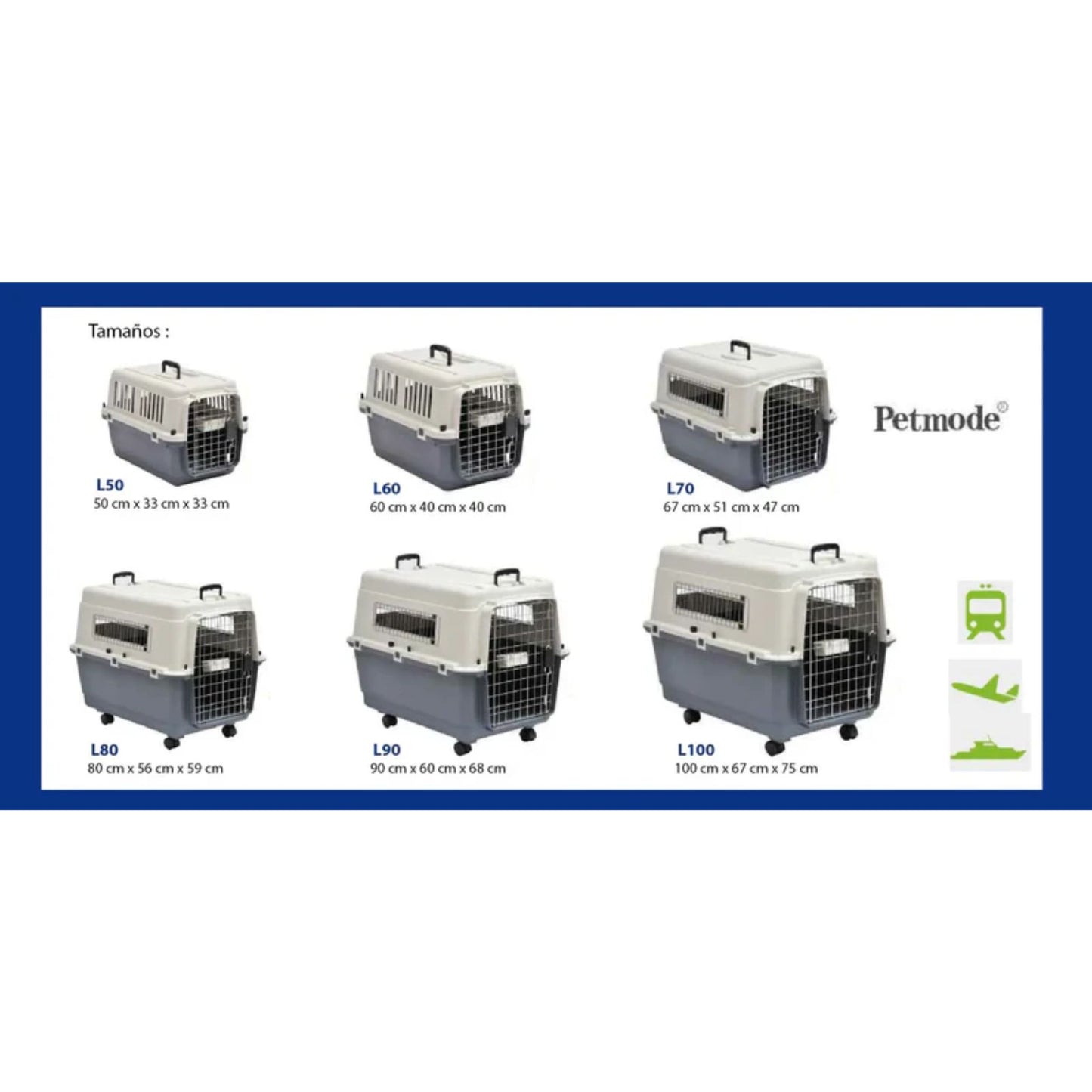 Pet Mode Plastic Pet Transporter With Wheels – 80x56x59cm