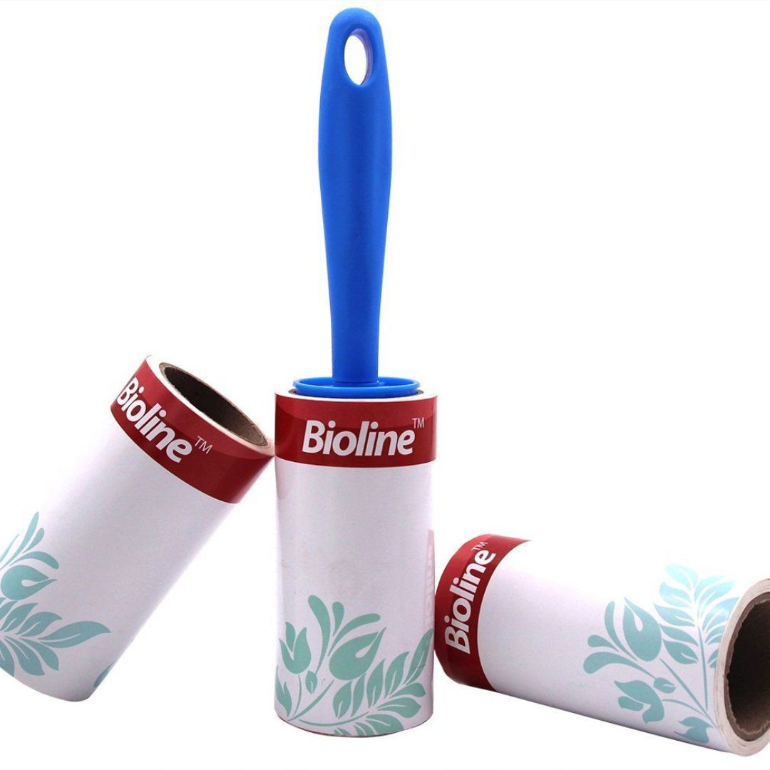 Bioline Lint Roller Refills 60 Sheets x 2 Rolls for Pet Hair Removal