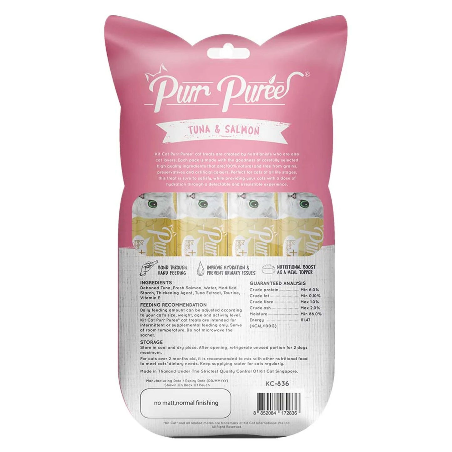 Kit Cat Puree Tuna & Salmon Cat Treats - 60g