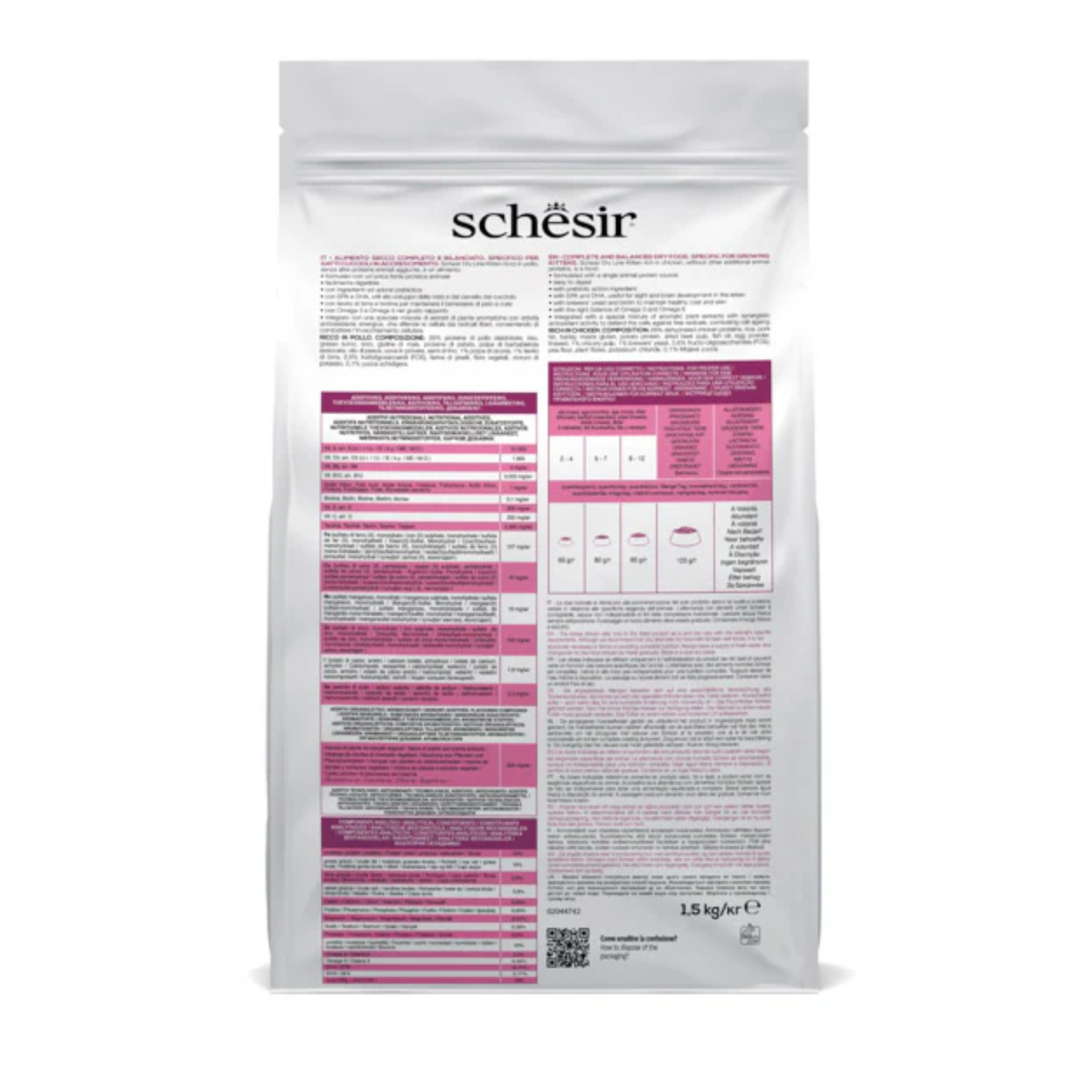 Schesir Kitten Dry Food Chicken - 1.5KG