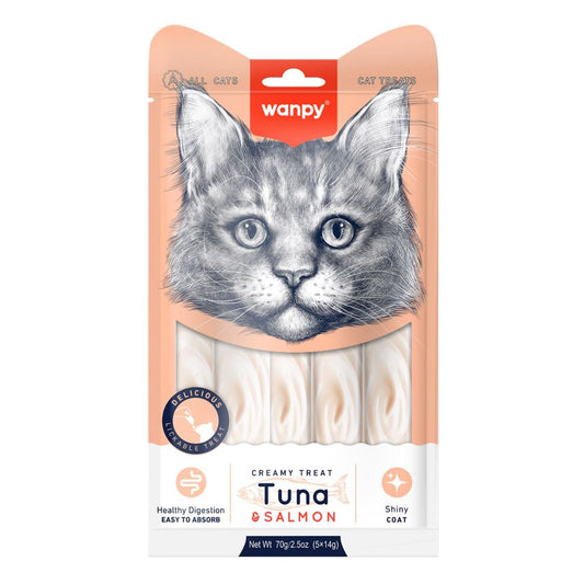 Wanpy Creamy Lickable Tuna & Salmon Cat Treats ‚Creamy Duo Flavor