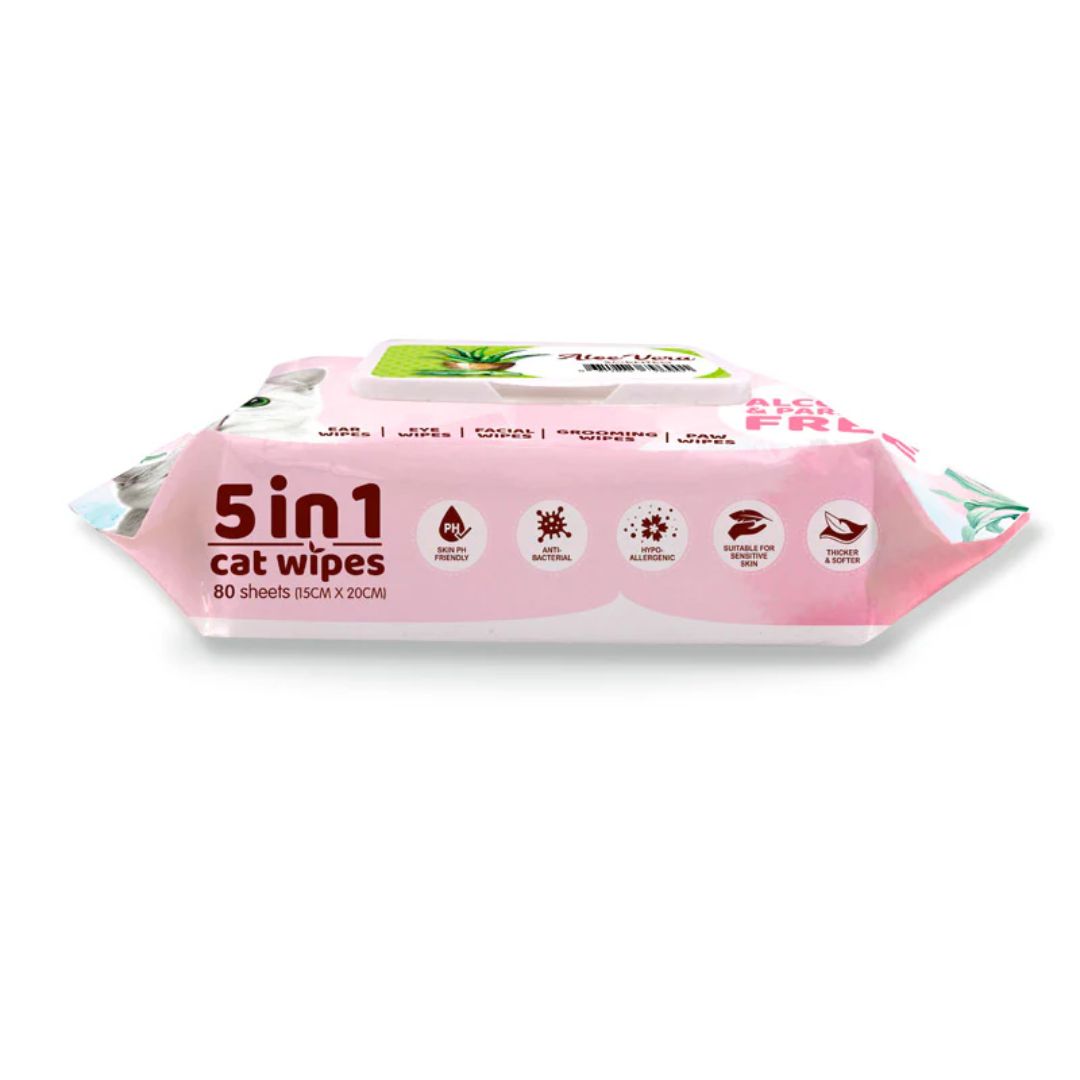 Kit Cat 5-in-1 Cat Wipes ‚Aloe Vera Scented