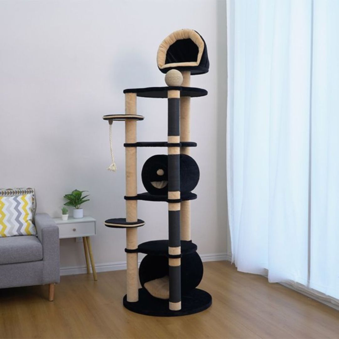 Catry Cat Tower With House D69x216h cm