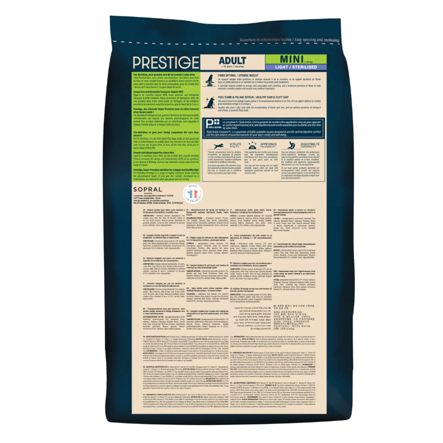 Pro Nutrition Prestige Dog Adult Mini Light Sterilised 3Kg