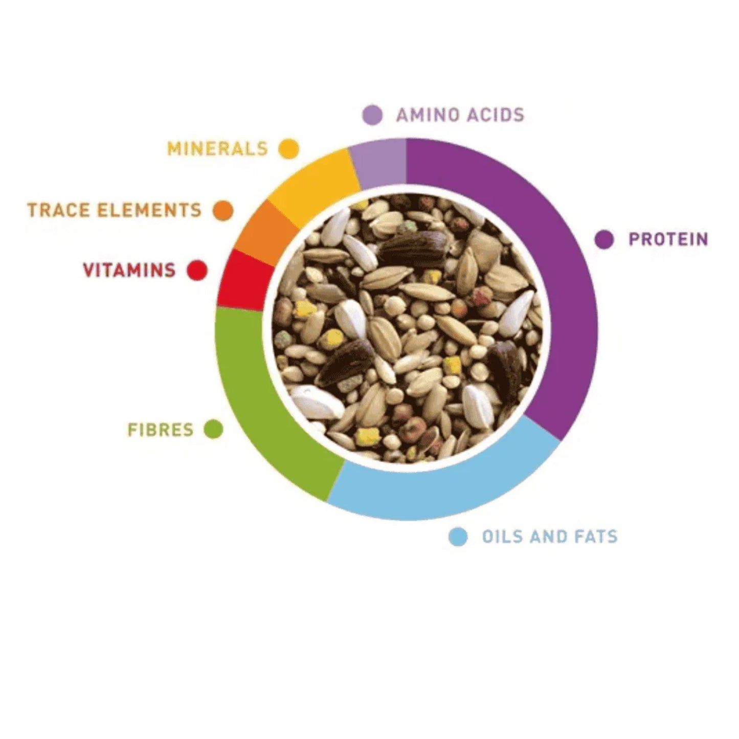 Padovan Wellness Lovebirds Food – 850g Enriched Seed Mix
