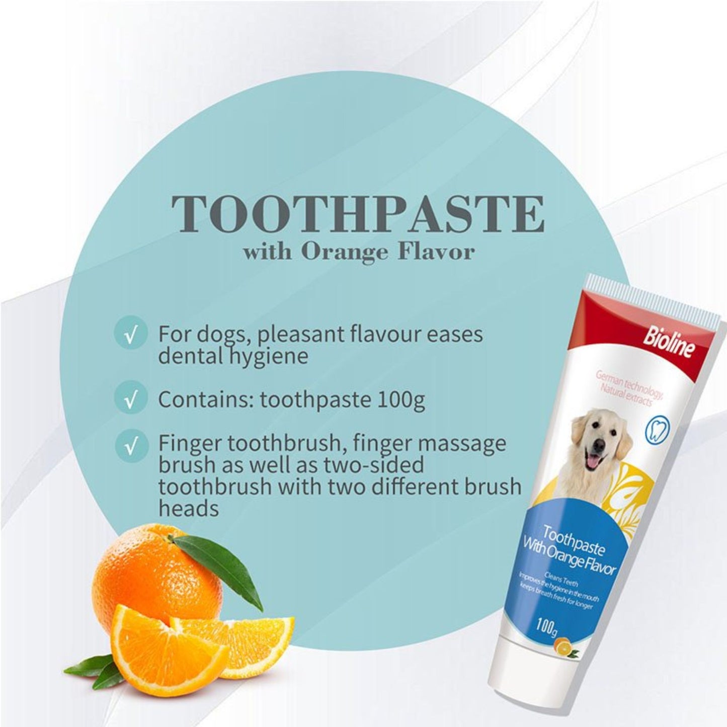Bioline Orange Flavor Toothpaste Kit For Dental Care - 100g