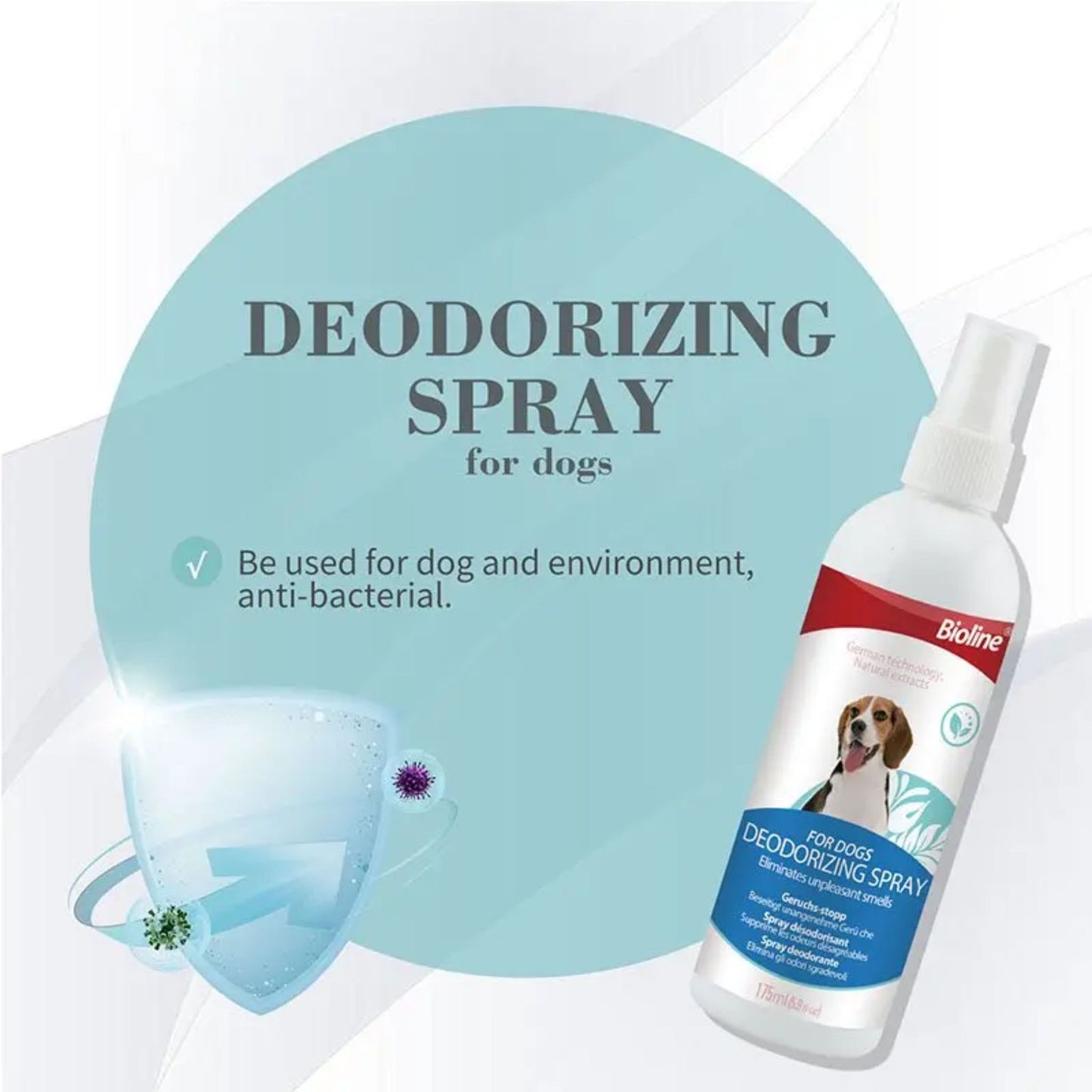 Bioline Deodorizing Dog Spray Fresh Scent - 175ml