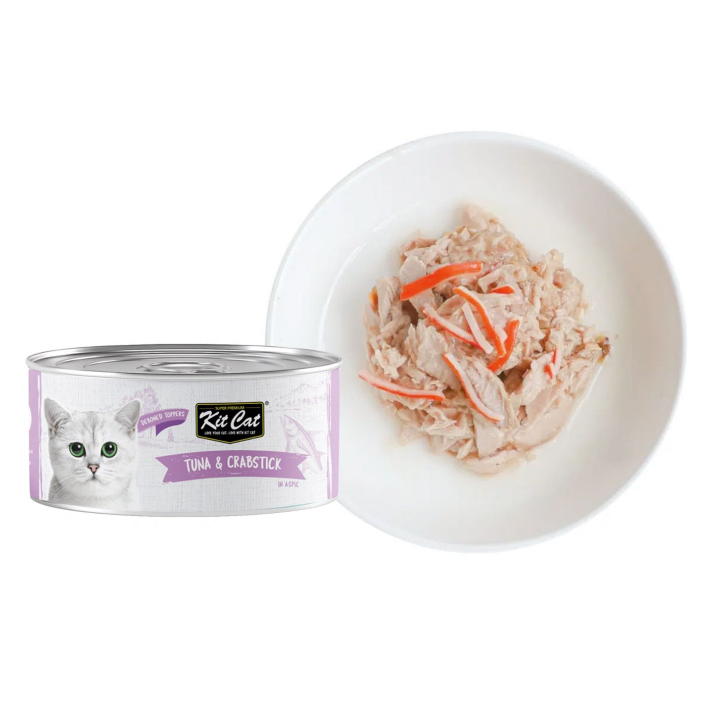 Kit Cat Deboned Tuna & Crab Wet Food For Cat - 80g