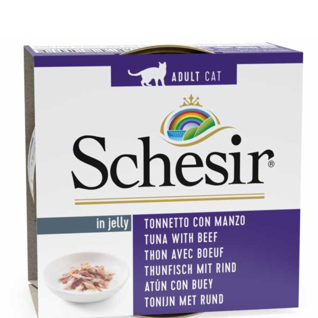 Schesir Cat Wet Food - Tuna with Beef Fillets