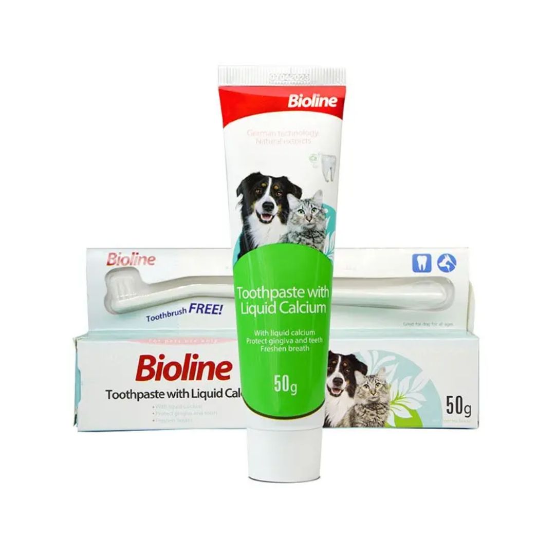 Bioline Pet Toothpaste with Liquid Calcium 50g Dental Care