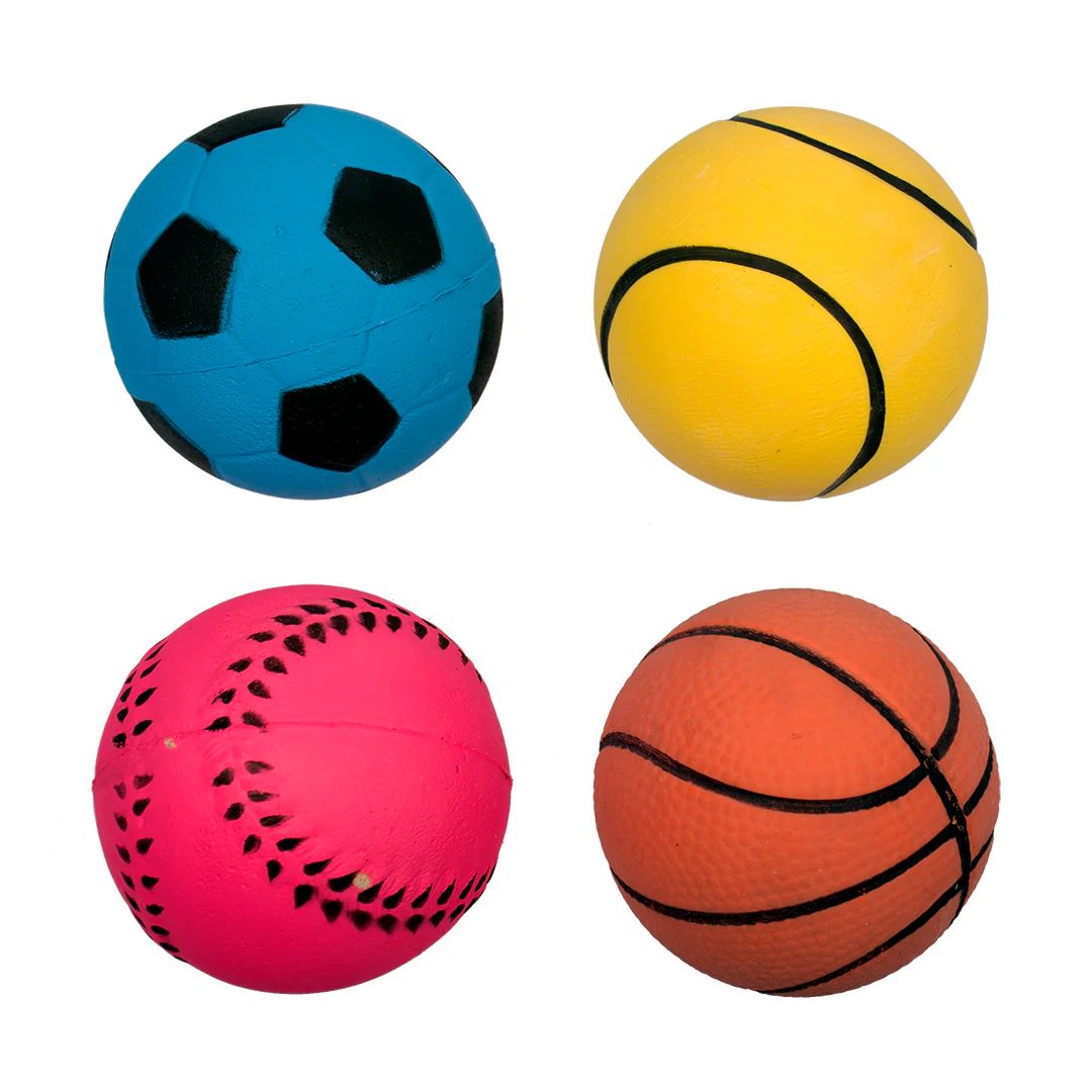 Duvo+ Rubber Neon Ball Mix Dog Toy, Mixed Colors[Diameter - Ø3.5cm]