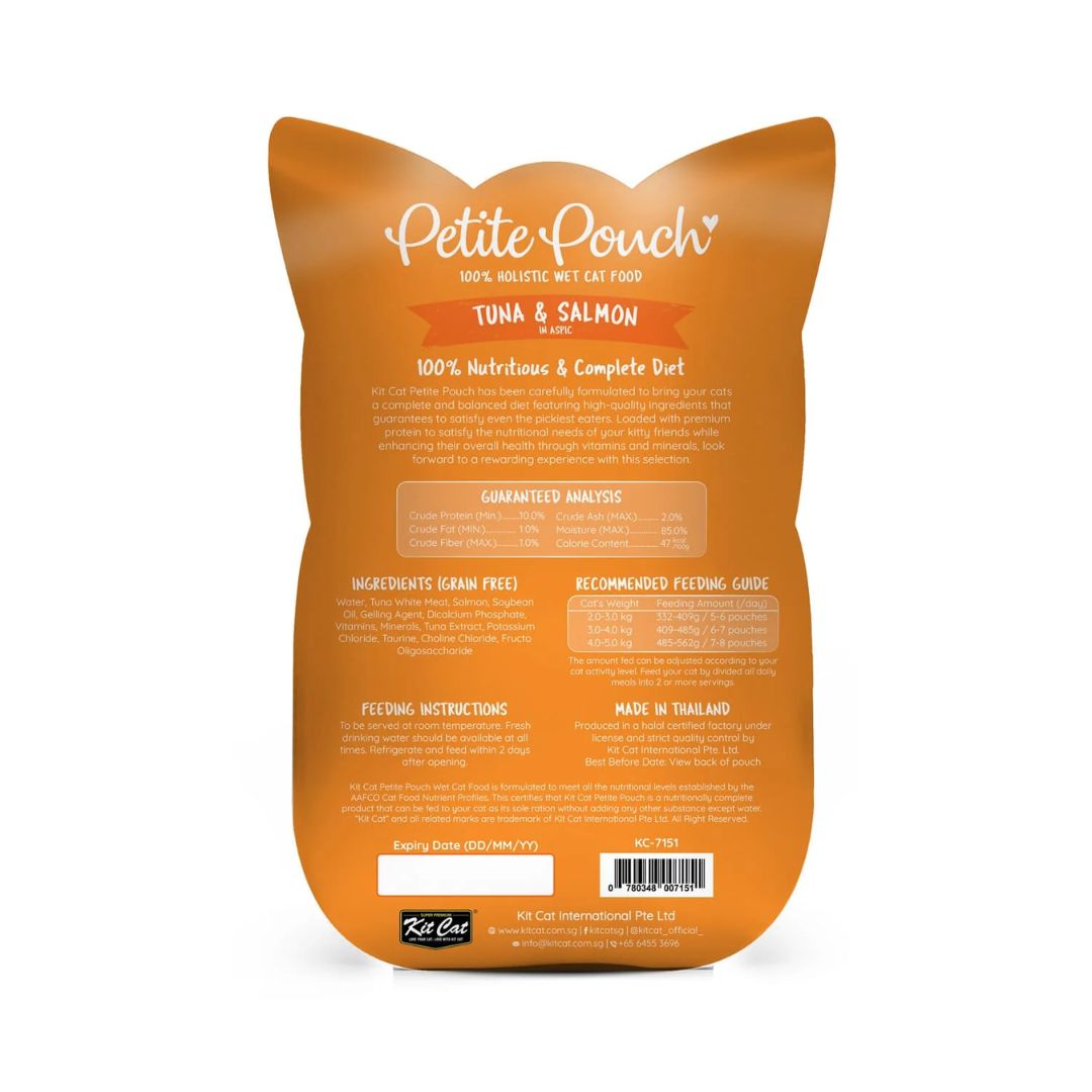 Kit Cat Petite Pouch Wet Food ‚Tuna & Salmon 70g x24
