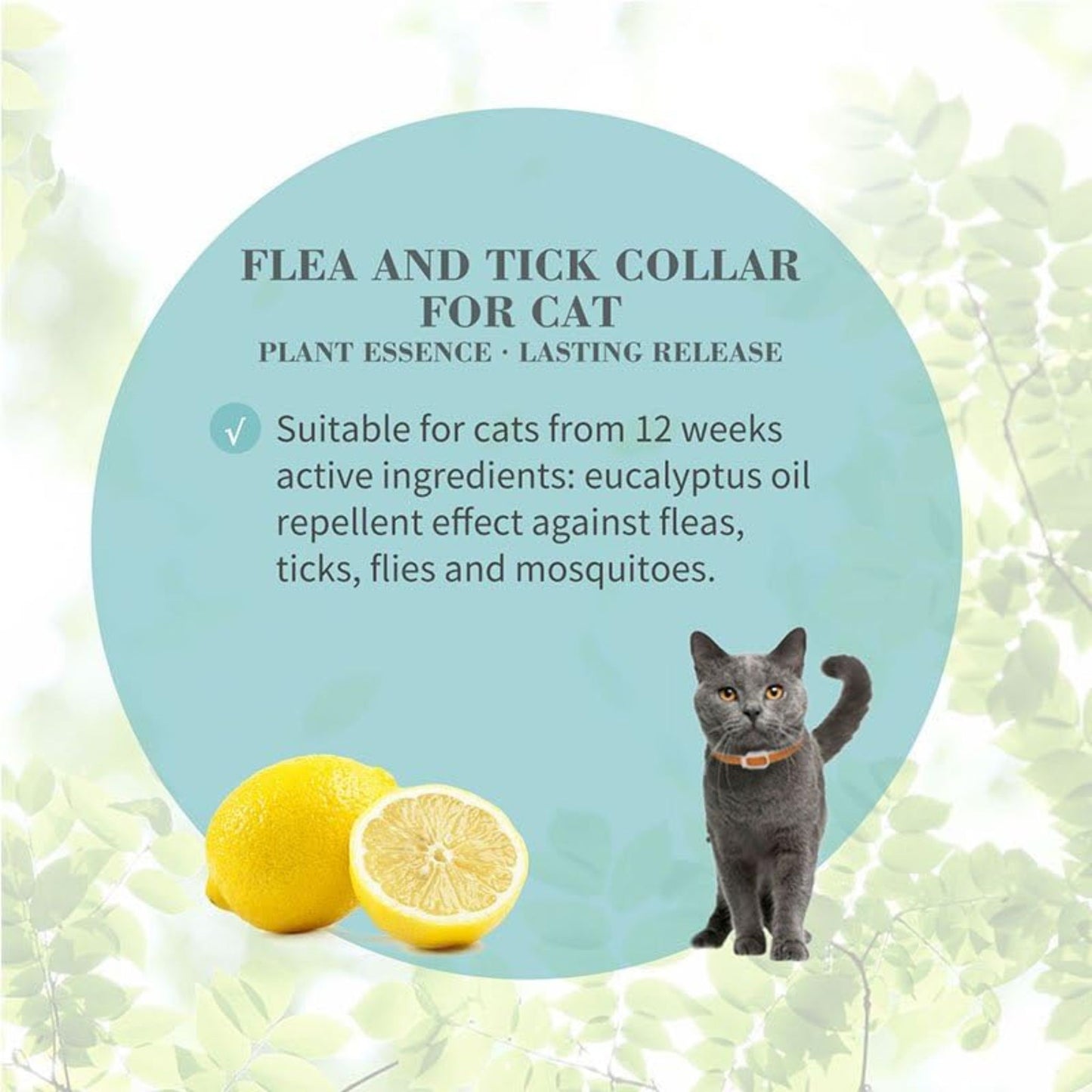 Bioline Flea & Tick Collar for Cats Margosa & Sweet Orange - 35cm