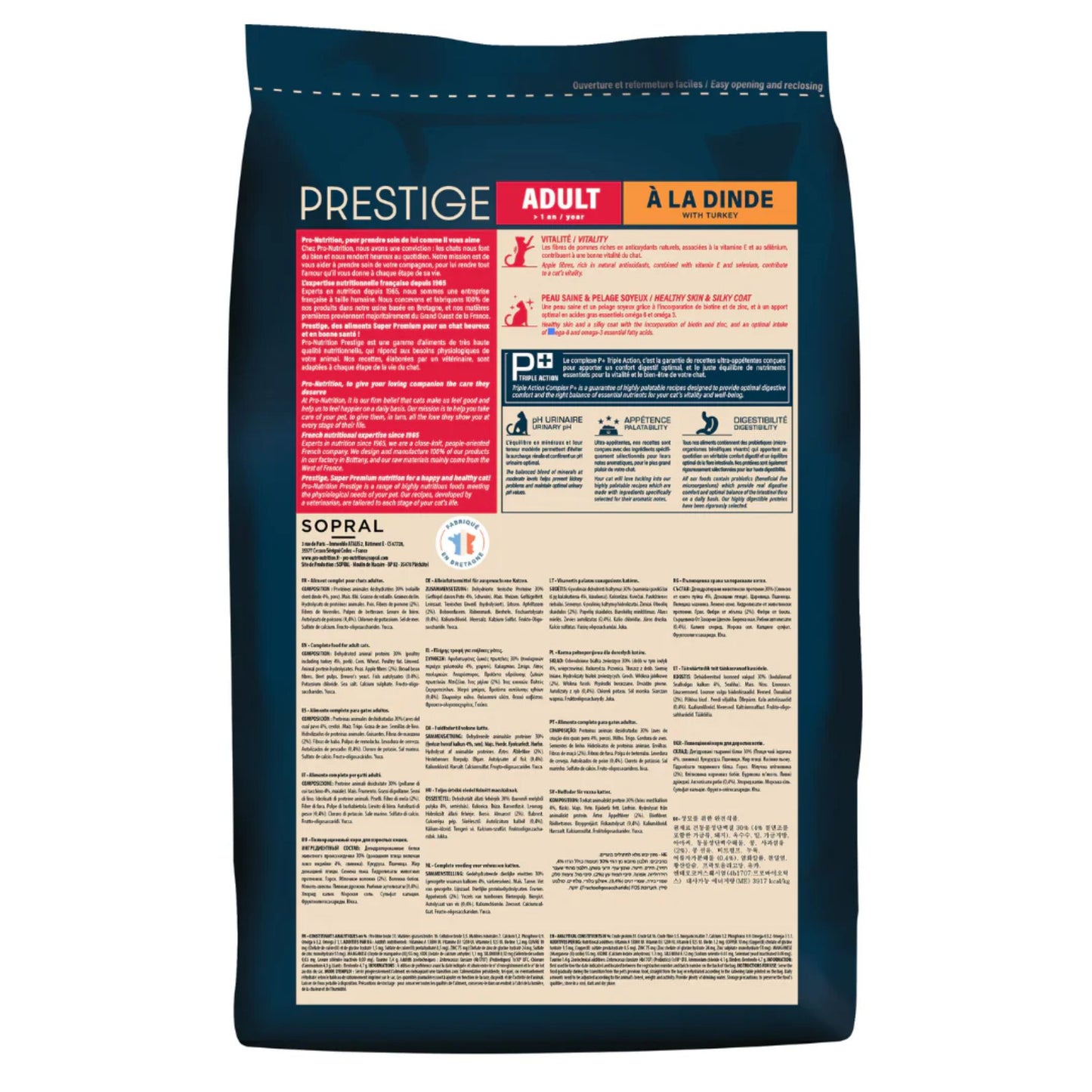 Pro Nutrition Prestige Adult Turkey Cat Dry Food 2Kg
