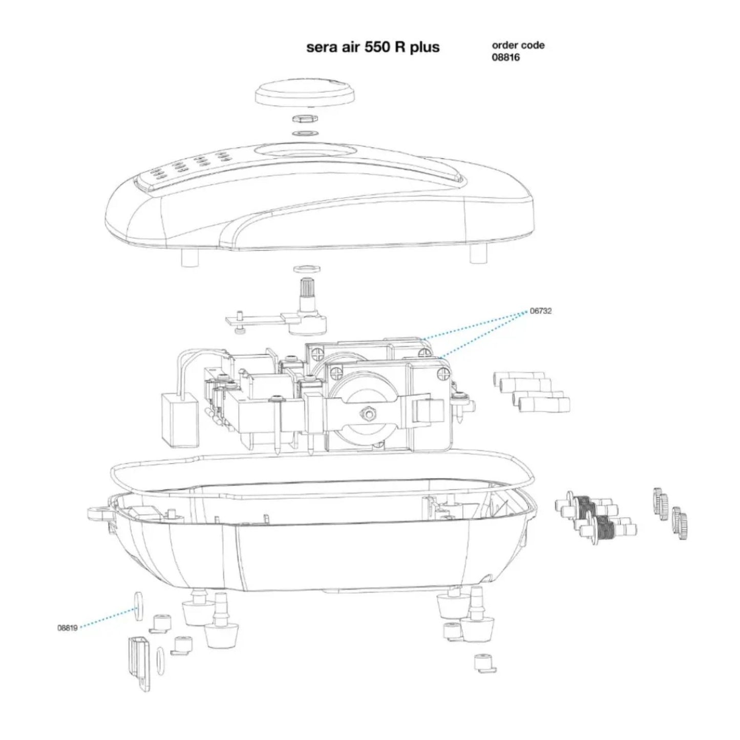 Sera Air 275 Plus Aquarium Air Pump – Model 275+