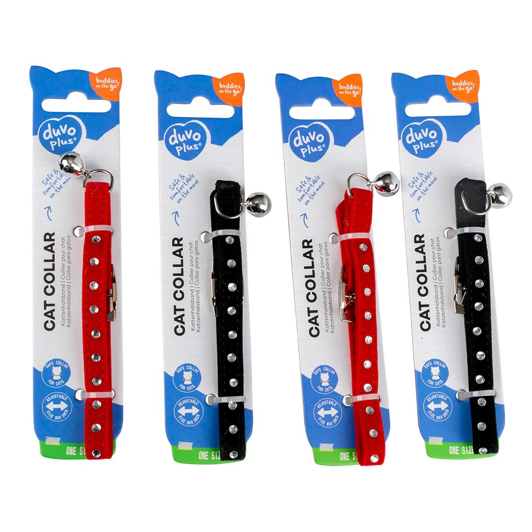 Duvo+ Cat Collar – Diamonds Pattern – Mixed Colors – 20–30 cm x 10