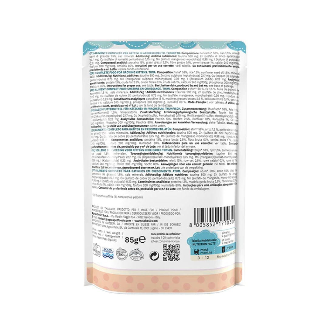 Schesir Kitten Jelly Pouch Tuna Wet Food 85G