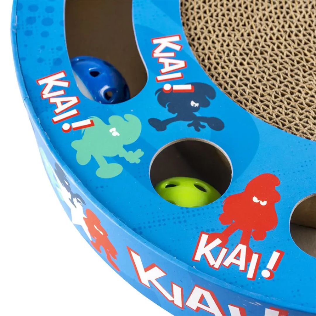 Duvo+ Smurfette Cat Scratcher & Toy – 33x33x5.5cm