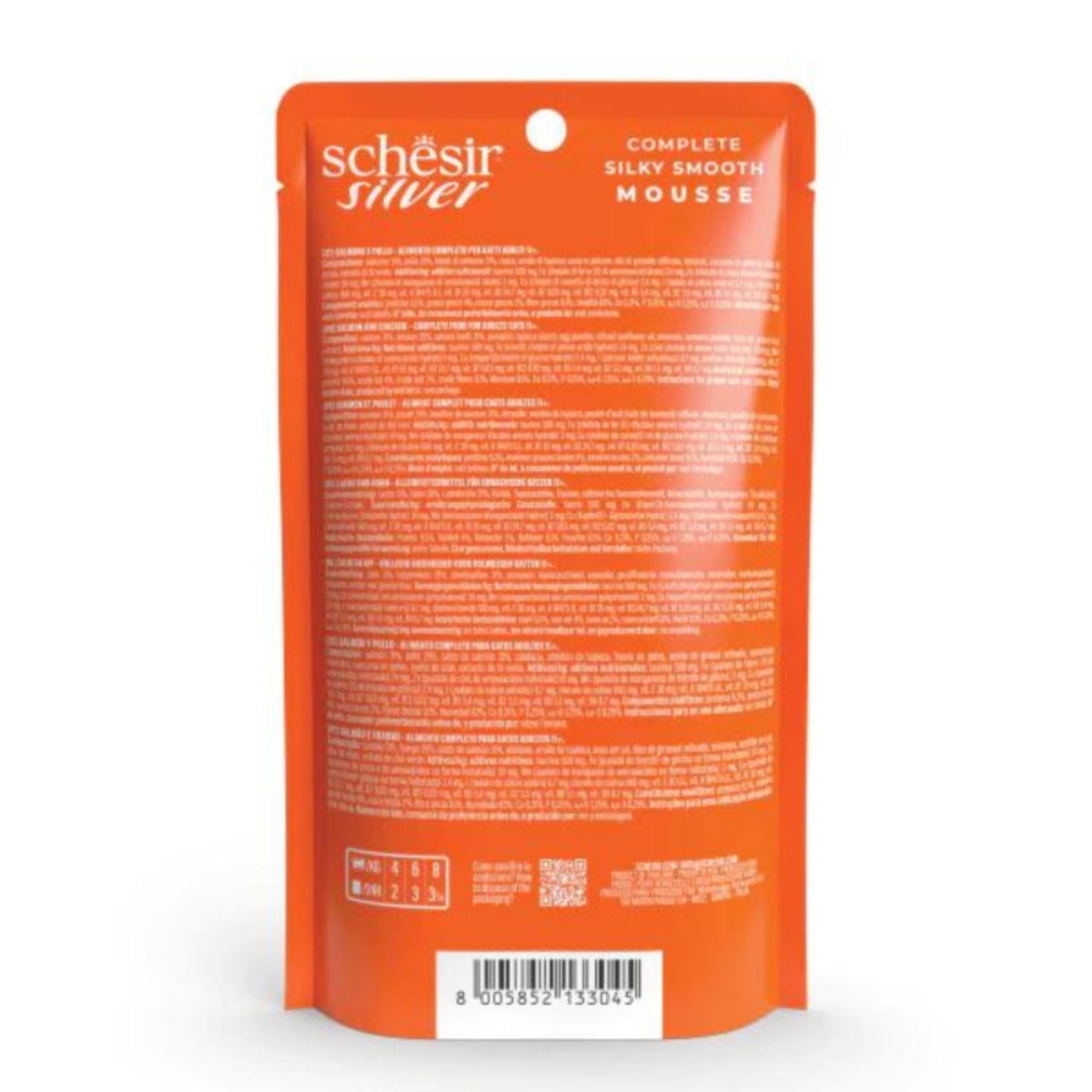Schesir Silver Senior Cat Mousse Salmon & Chicken 80G