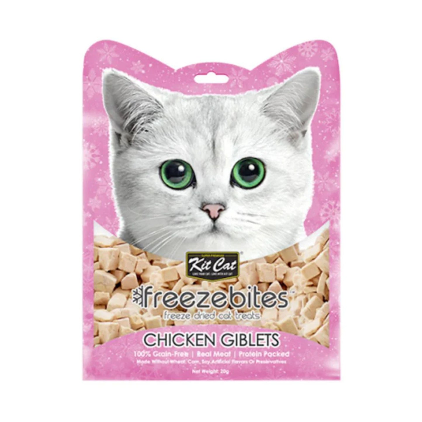 Kit Cat Freeze Bites Chicken Giblets Dried Cat Treats - 20g