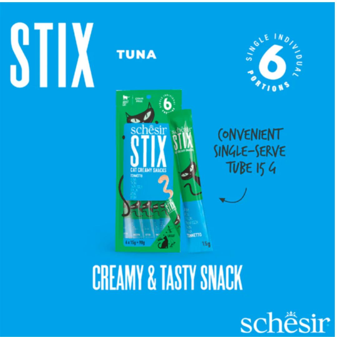 Schesir Cat Creamy Treat Stix Tuna 6x15G