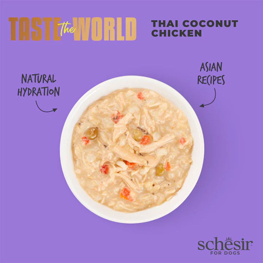 Schesir Dog Wet Food Taste the World Thai Coconut Chicken 150G