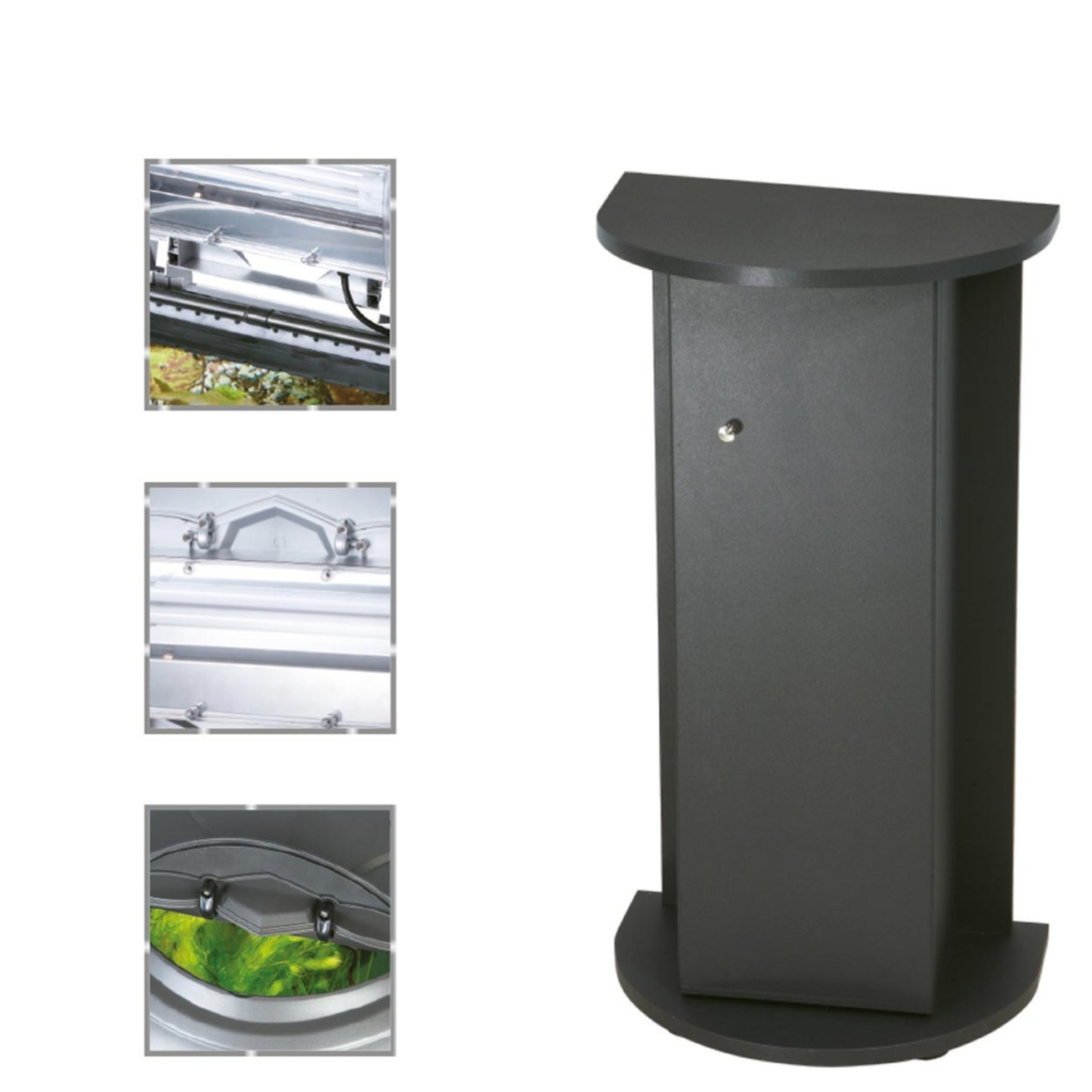 Boyu Half Moon Aquarium Cabinet - 612Lx368Wx613Hmm