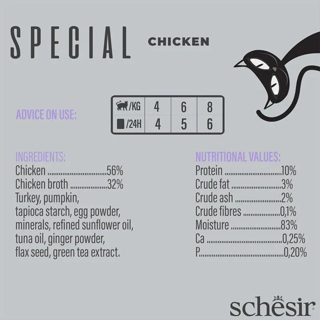 Schesir Cat Mousse Light Formula Chicken 70G
