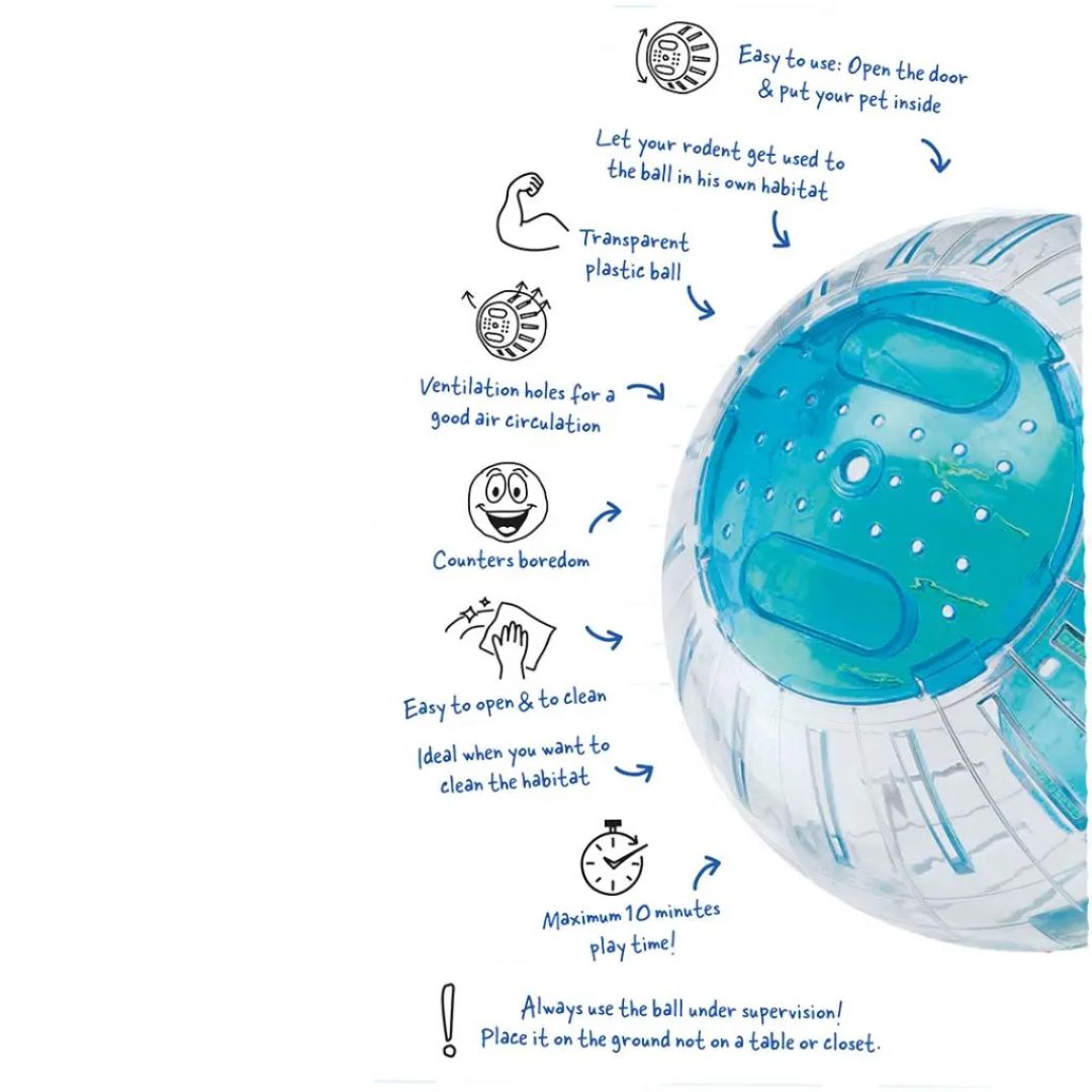 Duvo+ Hamsterball Blue – Small Size Pet Exercise Ball for Hamsters