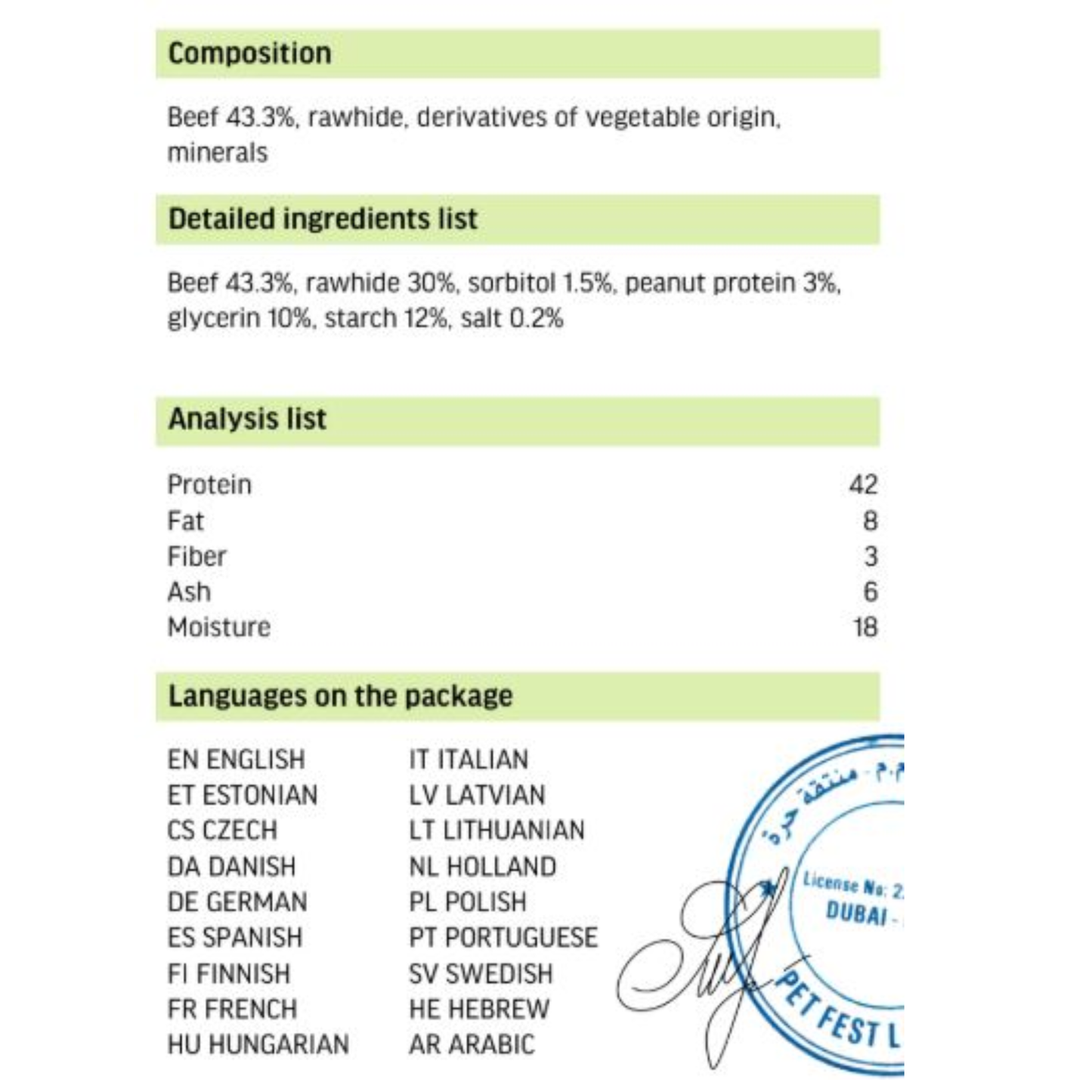 Dog Fest Dental Treats For Adult Dogs Beef - 90g
