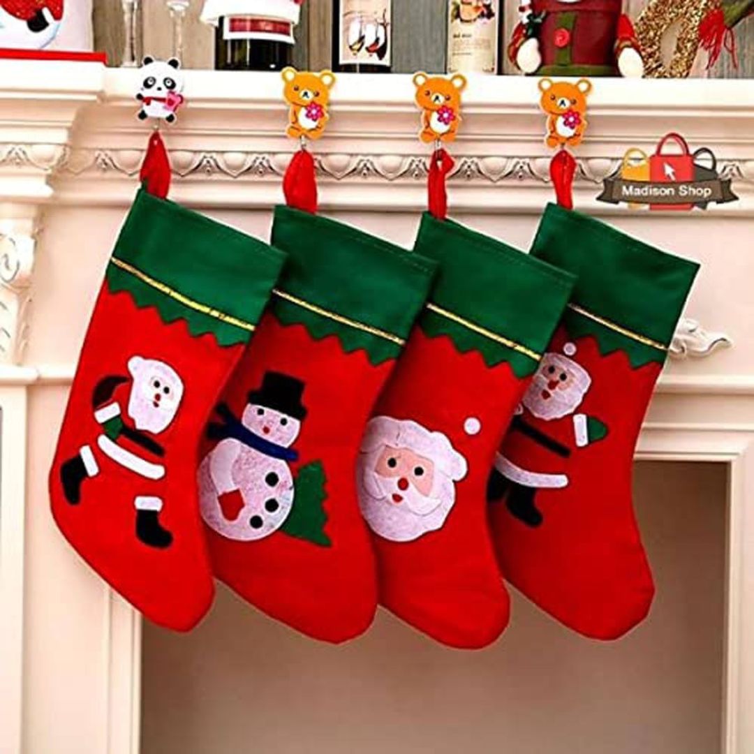 Duvo+ Xmas Plush Santa Claus Sock Multicolour 30X17.5X6Cm