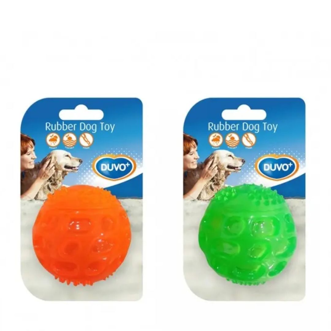 Duvo+ Tpr Ball Squeaky Orange/Green 5.5cm