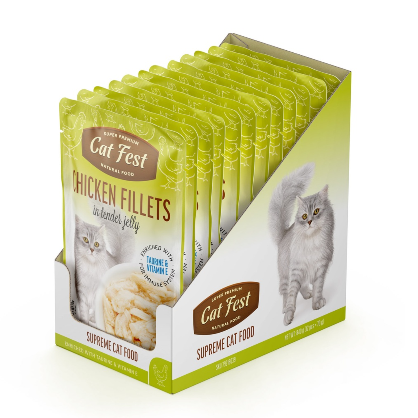 Cat Fest Chicken Fillets In Tender Jelly For Cat Wet Food