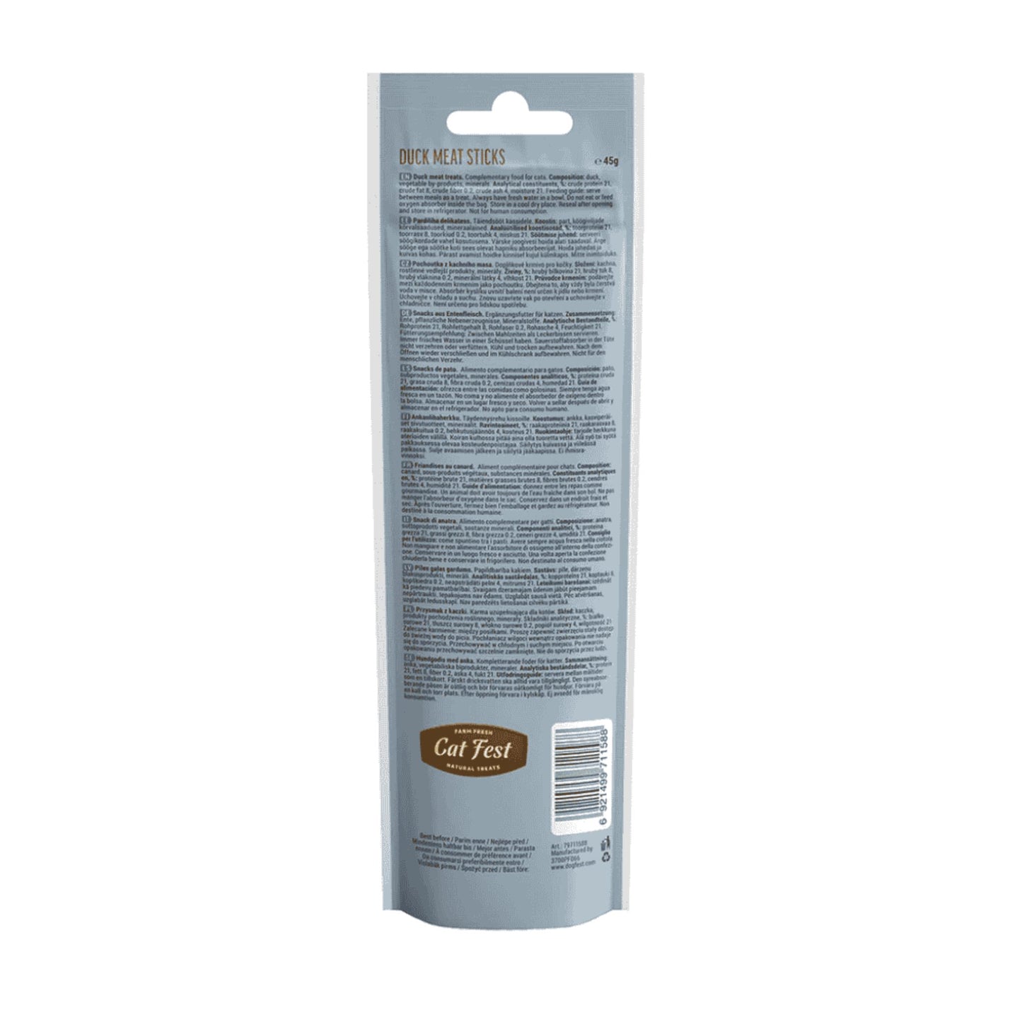 Cat Fest Duck Meat Sticks for Cats – 45g High-Protein Snack