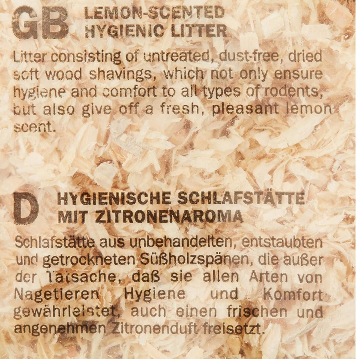 Padovan Wood Chips Lemon Scent Natural Bedding – 14L/1kg