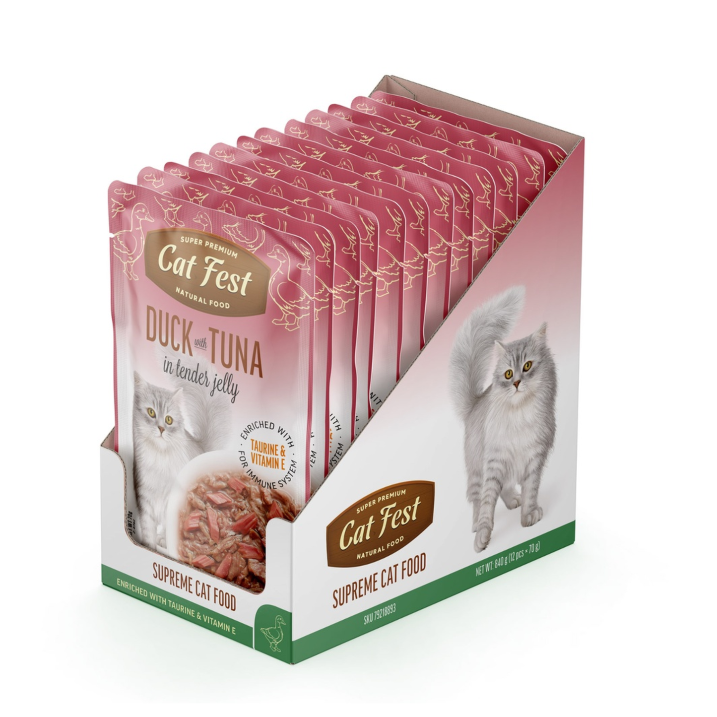 Cat Fest Duck With Tuna In Tender Jelly For Cat Wet Food